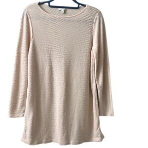 J. Jill Tunic Sweater Womens PM Pink Lightweight Boatneck Knit Pullover Top NWOT